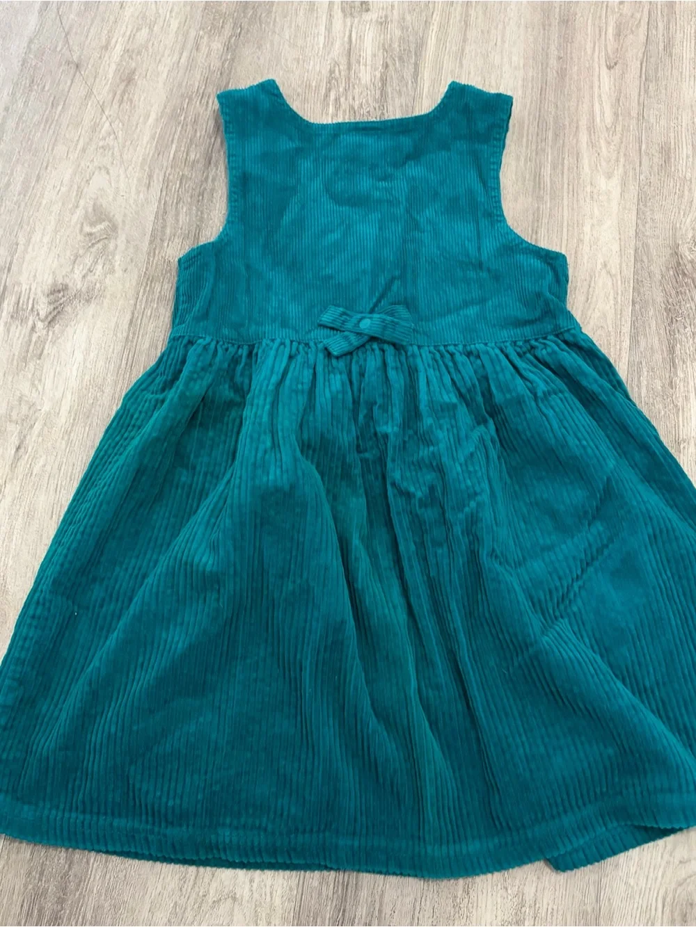 VTG Gymboree Rainbow Tag Teal Corduroy Dress Cottage Prairie Girls 6/7 80s 90s